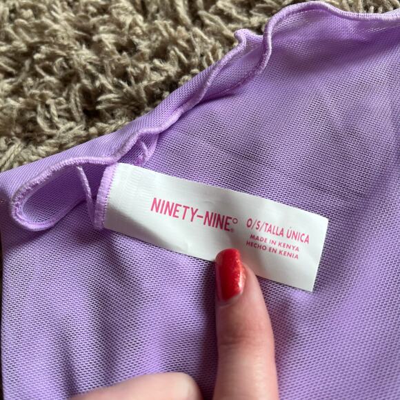 NWT! Juniors' Ninety-Nine° Mini Sarong Mesh Swim Cover Up One Size Fits All Plus - Picture 4 of 7